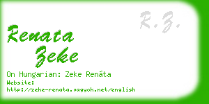 renata zeke business card
