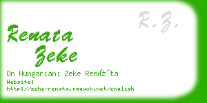 renata zeke business card